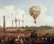 IBBETSON, Julius Caesar George Biggins' Ascent in Lunardi' Balloon sf oil painting